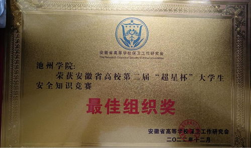 我校榮獲安徽省高校第二屆“超星杯”大學(xué)生國家安全知識(shí)競賽最佳組織獎(jiǎng)